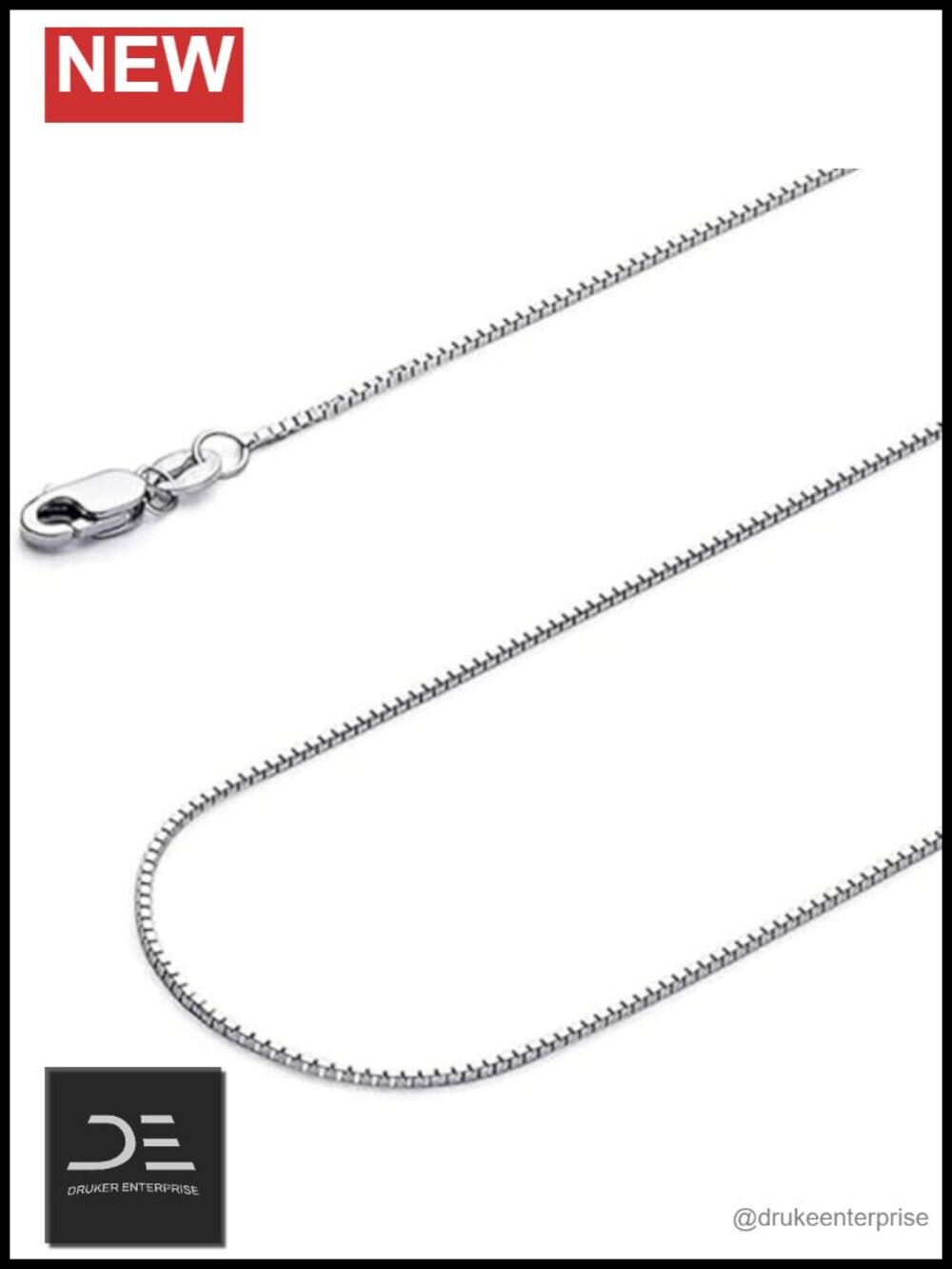14K Solid Gold Chain Necklace for Women Men Adjustable Length Lobster Claw